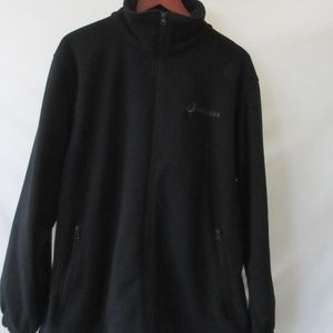 MEN JACKET BLACK FLEECE LARGE ZIPPER POCKETS COAT